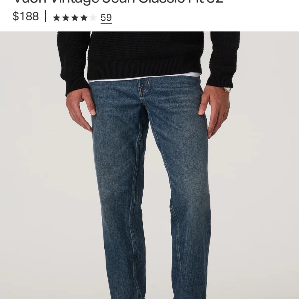 Vuori Vintage Blue Straight Jeans